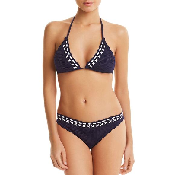 Shoshanna Women's Navy Blue Crochet Knit Beach Swim Bottom XL NWT - Picture 4 of 4